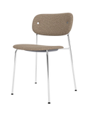 Scaun de dining Co, complet tapitat, picioare crom