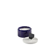 Scented candle L blue - black Candela 01