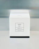 Scented candle L burgundy - yellow Candela 03