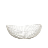 Basket oval white Meo