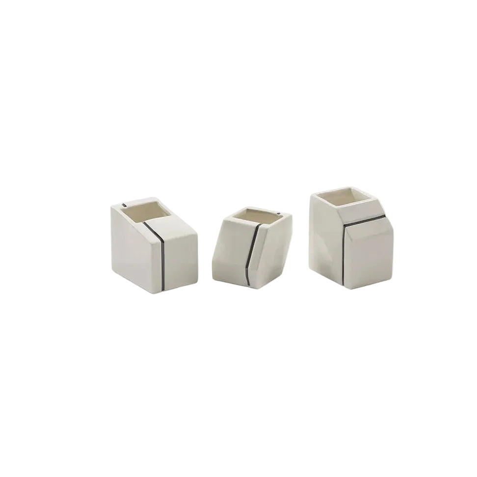 Vase mini ass/3 Silos - White