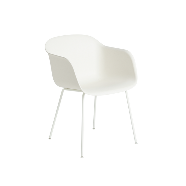 Fiber Armchair White, Tube Base