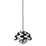 Flowerpot Pendant Small VP1 - Black & White Pattern