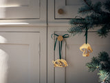 Holiday Ornament Mushroom, Gold Plated Brass