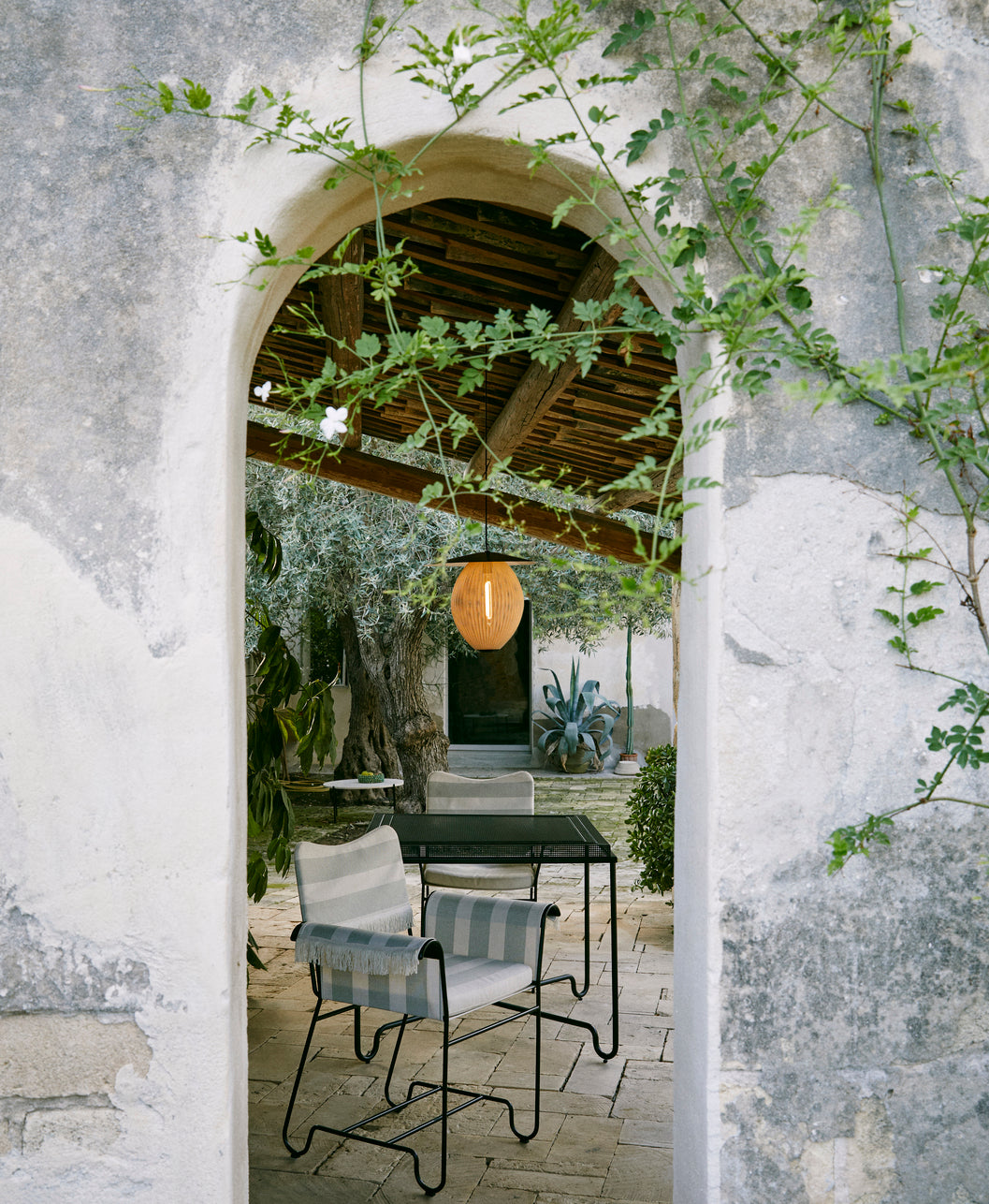 Satellite Outdoor Pendant - Mustard Gold Semi Matt