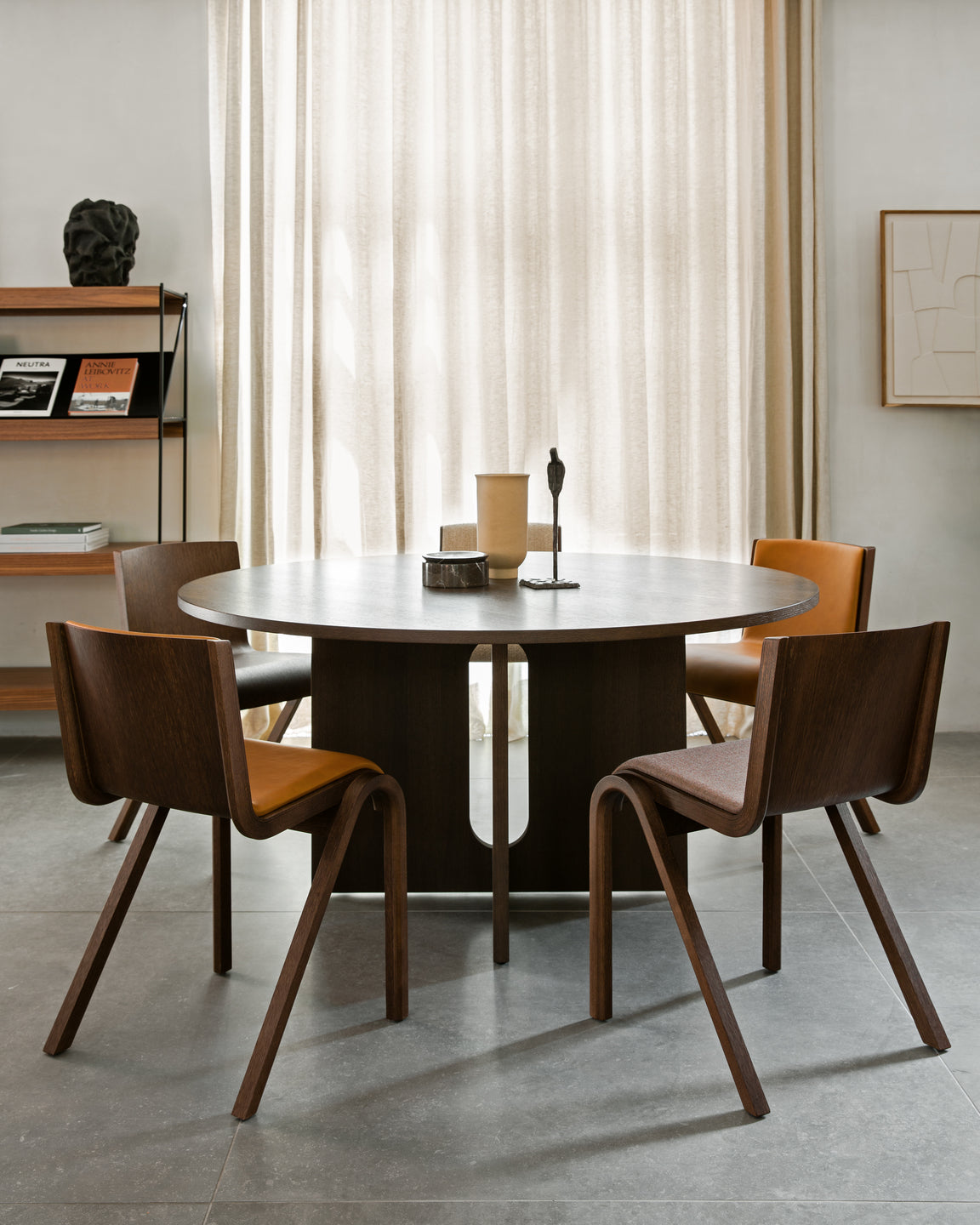 Scaun de dining Ready - Red Stained Oak - Tapitat