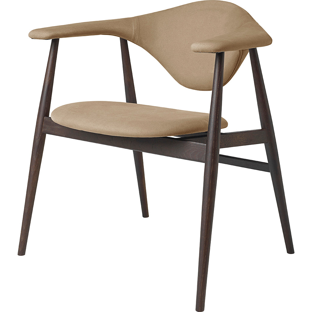 Masculo Dining Chair Fully Upholstered - Wood Base