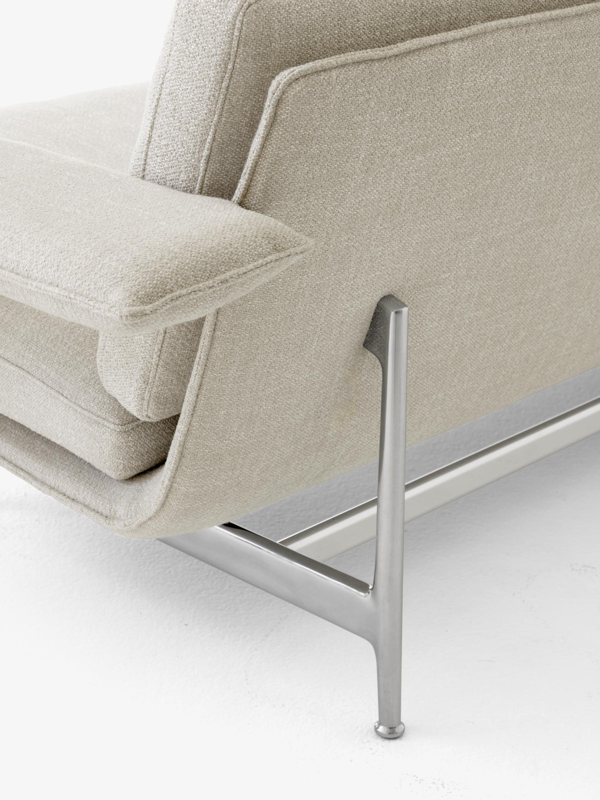 Meantime AV31  3-seater sofa - Polished Aluminium legs