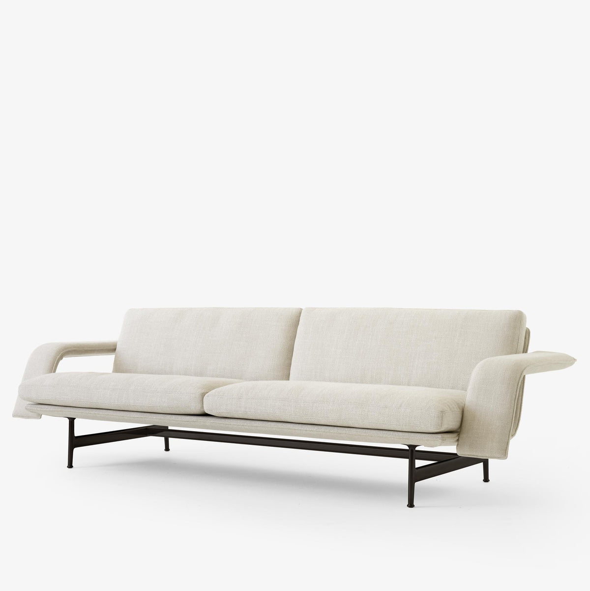 Meantime AV31  3-seater sofa - Black Aluminium legs