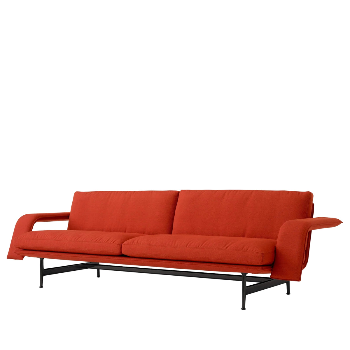Meantime AV31  3-seater sofa - Black Aluminium legs