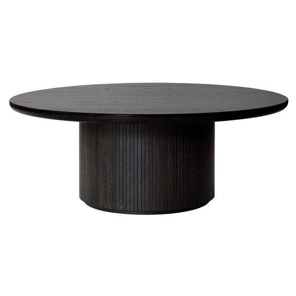 Moon Coffee Table Round - Brown / Black Stained Veneer Oak Lacquered