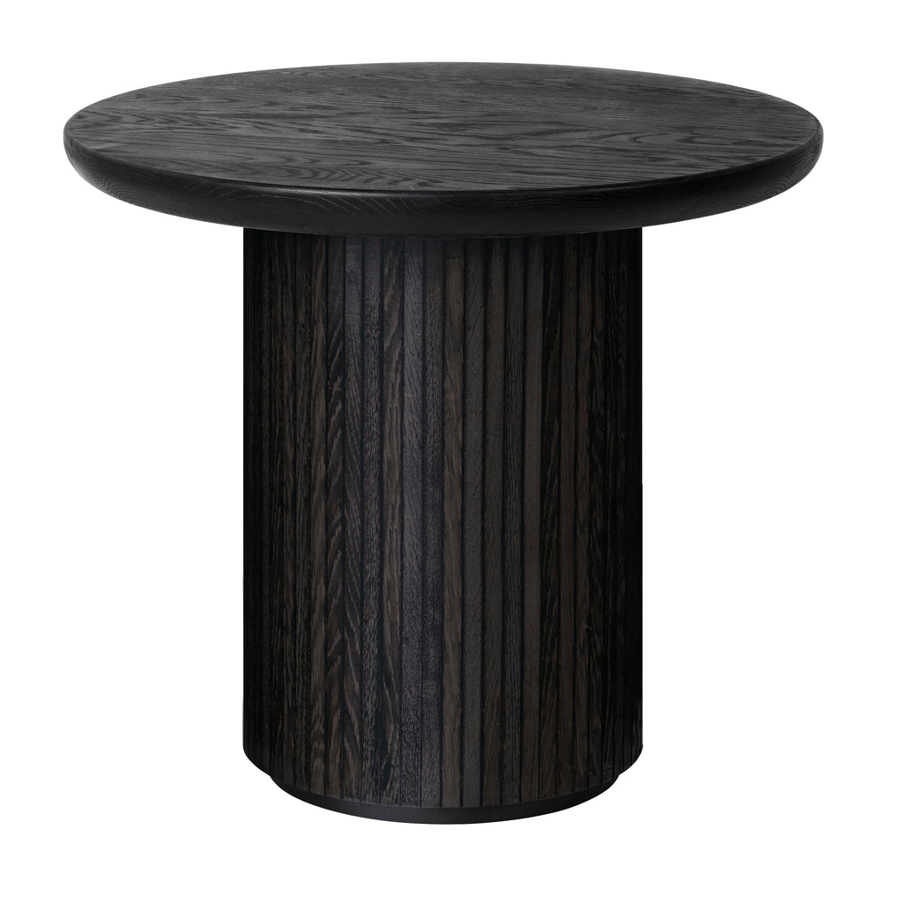Moon Lounge Table Round - Brown / Black Stained Veneer Oak Lacquered