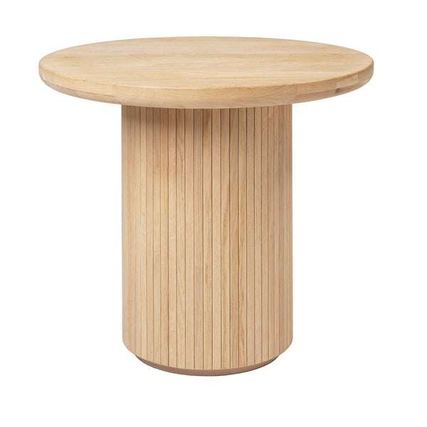 Masuta Lounge Moon Rotundă - Solid Oak Soap Treated