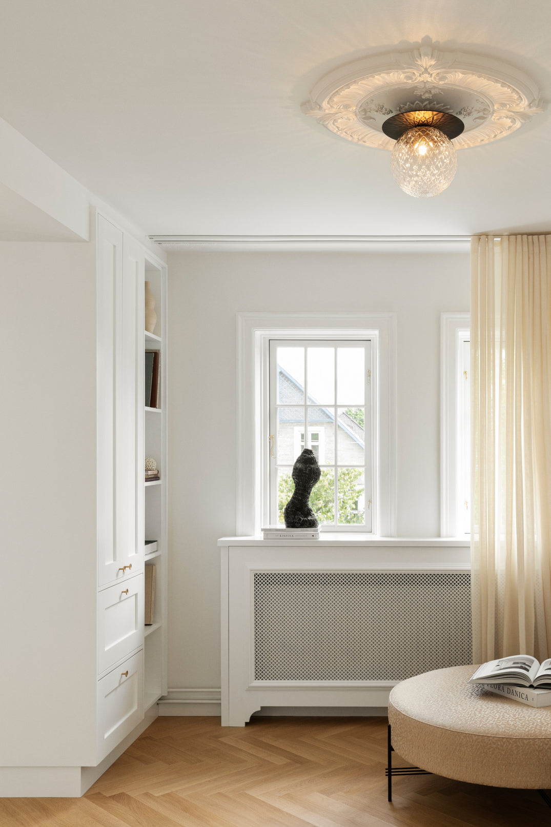 Wall / Ceiling Lamp Liila 1 - Black - Optic Clear