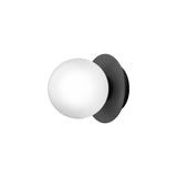 Wall / Ceiling Lamp Liila 1 - Black - Opal White
