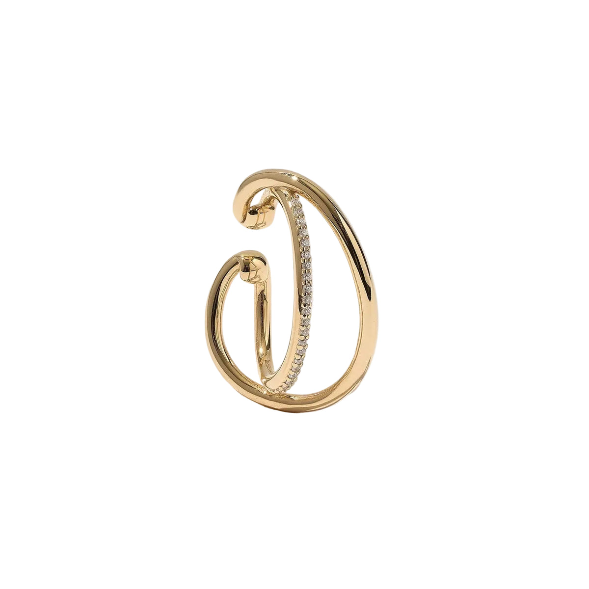 Pavé Dual Curve Ear Cuff