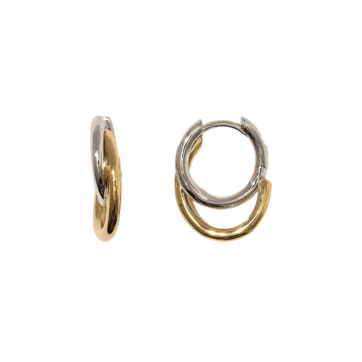 Small Mixed Metal Spiralis Hoops