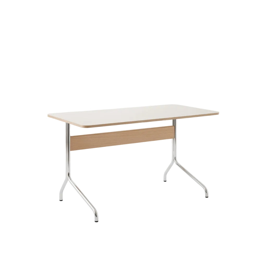 Pavilion Desk AV16 - Mushroom Linoleum & Lacquered oak