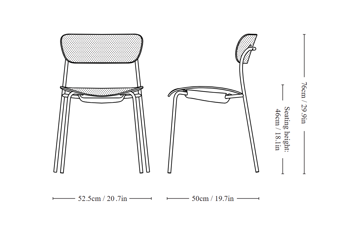 Scaun Pavilion AV12 - Picioare negre
