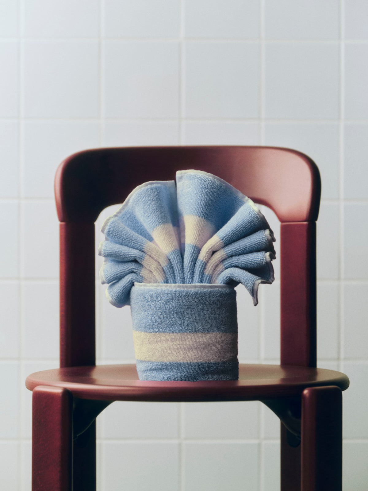 Stripe Towel - Dusty blue