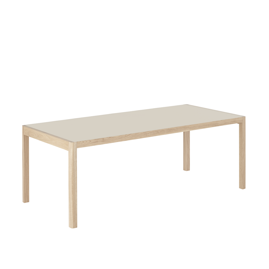 Workshop Table - Warm Grey Linoleum/Oak