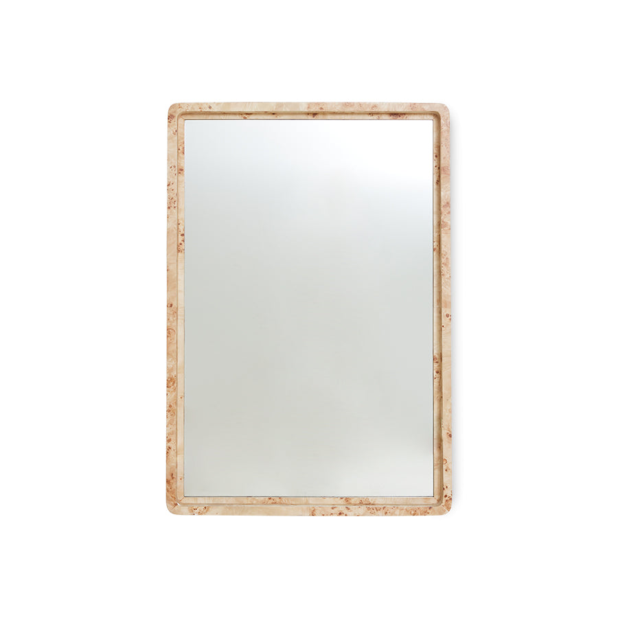 Burl Wooden Mirror