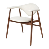 Masculo Dining Chair Fully Upholstered - Wood Base