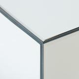 Mirror block coffee table clear, 90x90cm