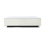 Mirror block coffee table clear, 90x90cm
