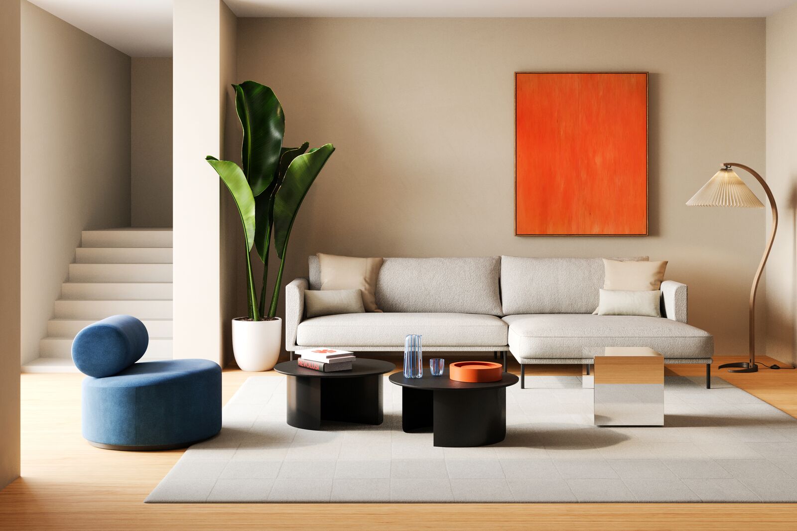 Plateau Coffee Table Round - Black