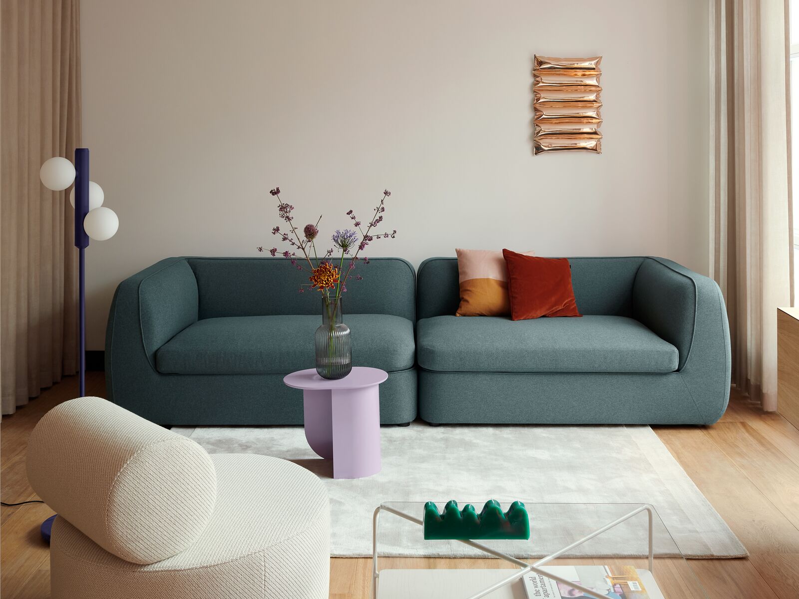 Plateau Side Table - Lilac