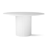 Pillar dining table - White