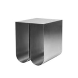 Curved Side Table - Stainless Steel