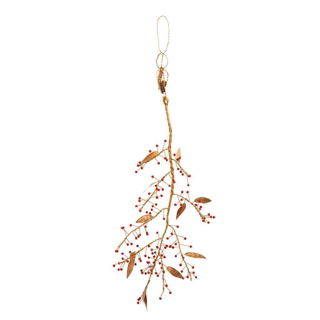 Brass & Red Berry Branch, Large