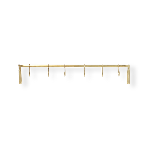 Kitchen Rod incl. 6 hooks - Brass