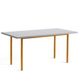 Two-Colour Rectangular Dining Table - Ochre, Light grey