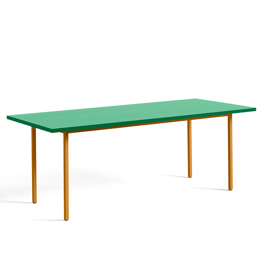 Masă de dining Two-Colour Dreptunghiulară - Ocru, verde