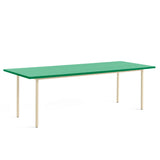 Two-Colour Rectangular Dining Table - Ivory, Green mint