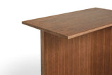 Slit Table Wood Oblong - Walnut