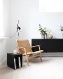 Curved Side Table - Black