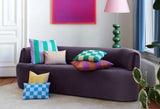 Stripes cushion L green/purple
