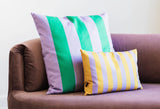 Stripes cushion S orange/purple