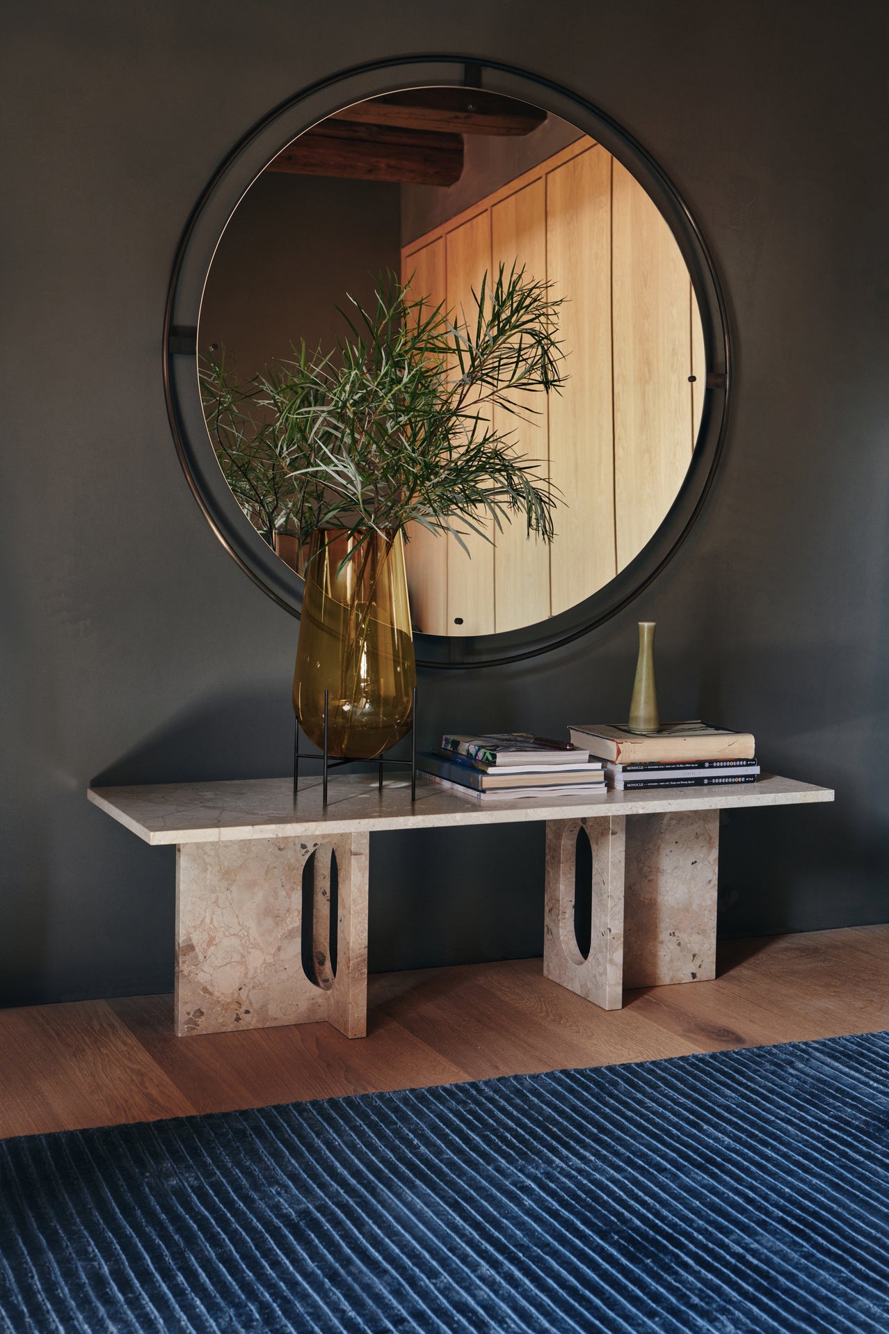 Nimbus Mirror, Ø110 - Bronzed brass