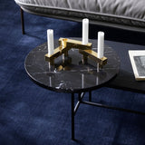 Palette Lounge Table JH7 - Brass, Nero Marquina Marble, Black Lacquered ash