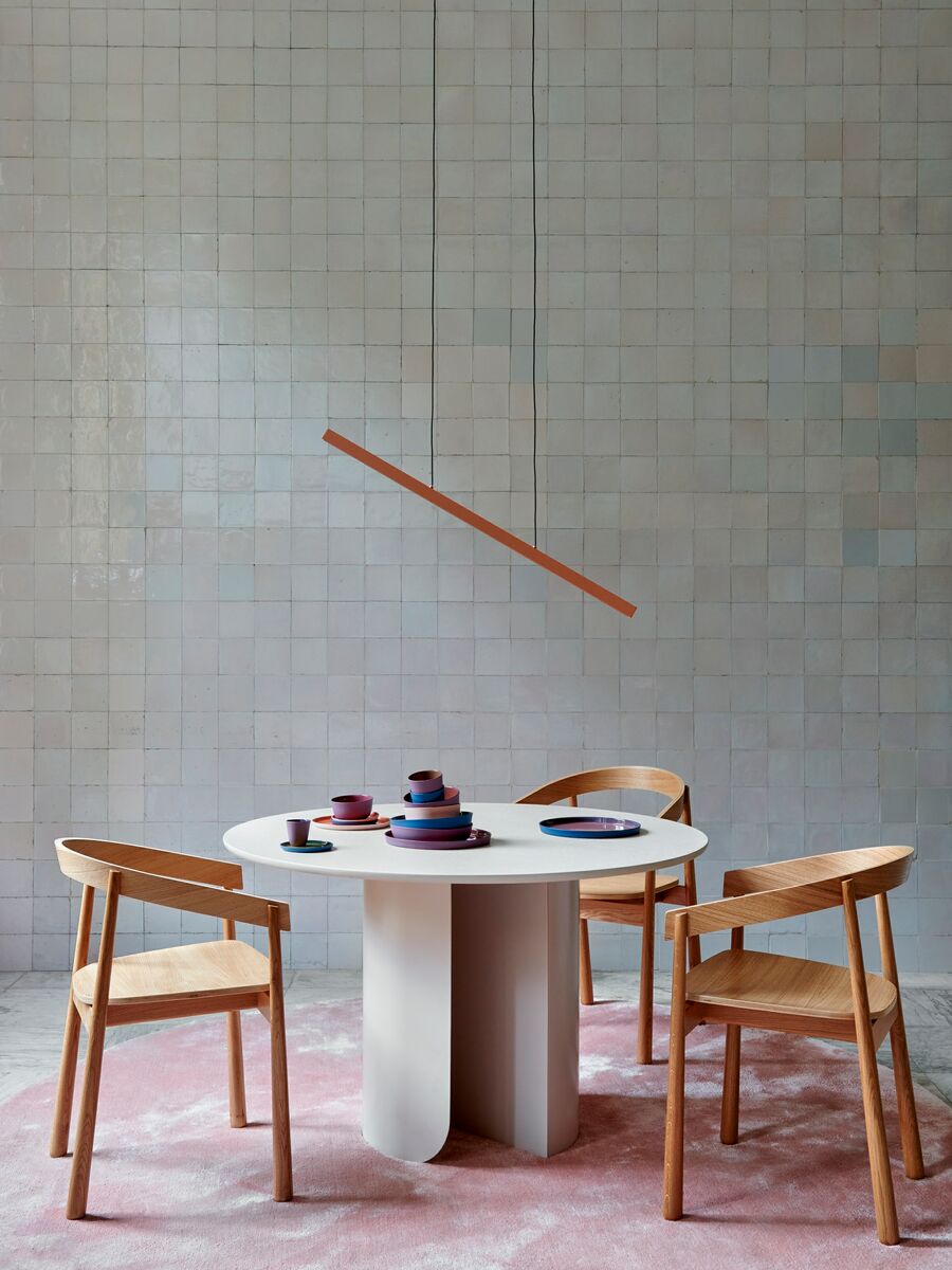 Plateau dining table round - Sand