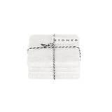 White Marble Square Coasters - Set of 4