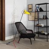 VV Cinquanta Floor Lamp - Mondrian frame, yellow reflector