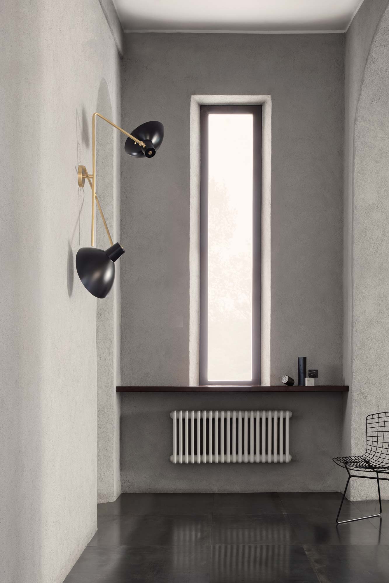 VV Cinquanta Twin Wall - Brass mount, black reflectors